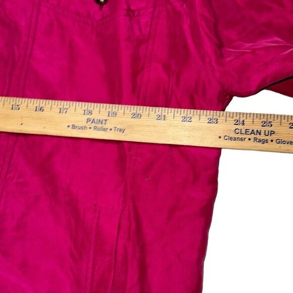 Vintage silk bomber windbreaker jacket men’s sz Med pink full zip - Picture 7 of 8